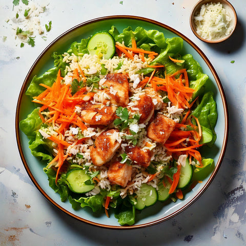 Buffalo Chicken Orzo Salad